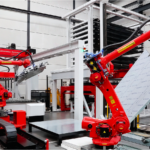 TCI Cutting AI Smart Sorting robotic automation system handling sheet metal parts for automated laser cutting and material sorting