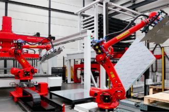 TCI Cutting AI Smart Sorting robotic automation system handling sheet metal parts for automated laser cutting and material sorting