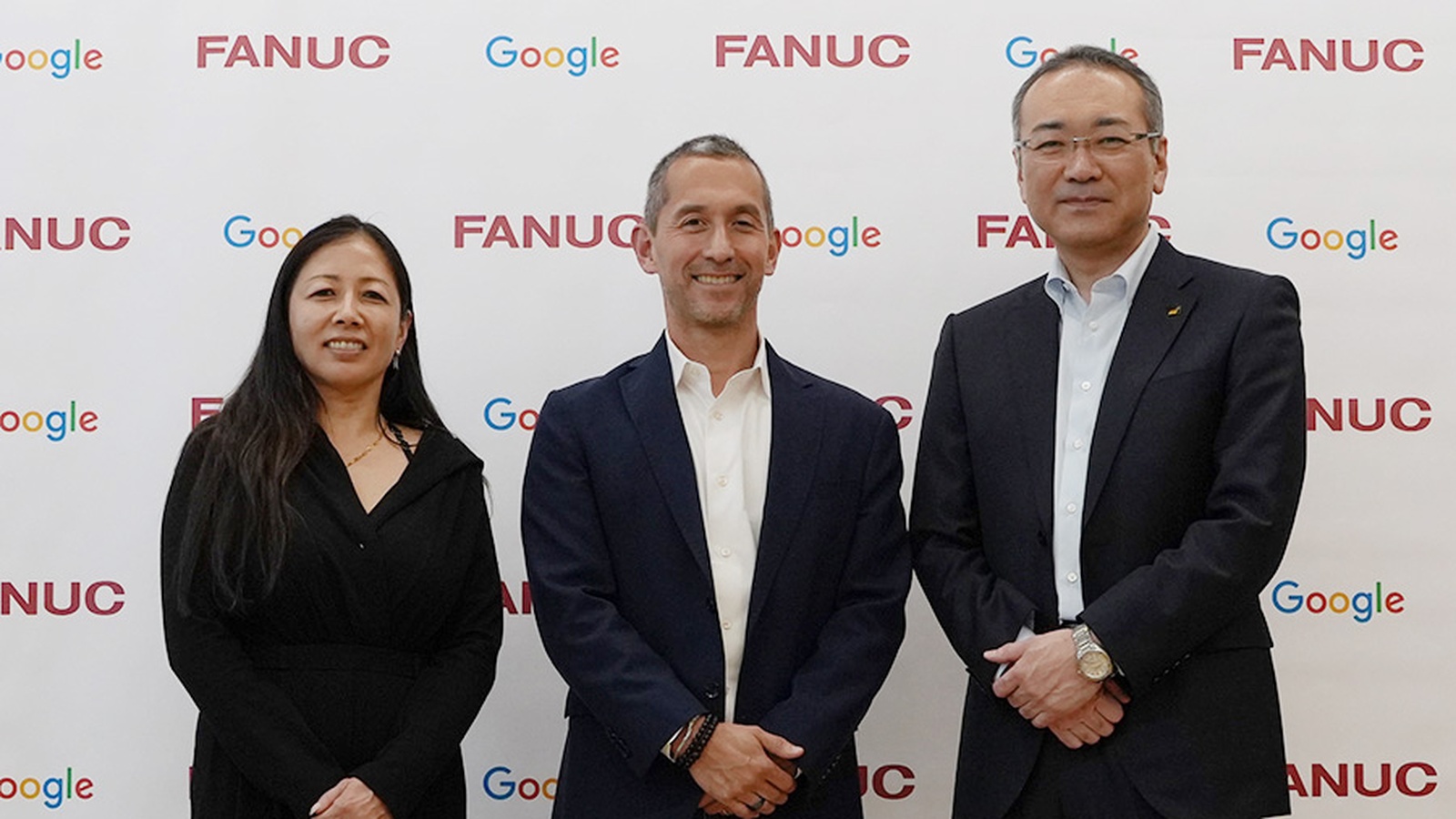 Physical AI FANUC and Google collaboration showing industry representatives at the FANUC Google announcement for AI agents and industrial robot automation