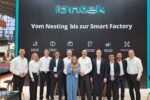 Lantek team showcasing KAI AI and Lantek v46 at the EuroBLECH exhibition ahead of the software's EuroBLECH 2026 launch for intelligent sheet metal manufacturing.