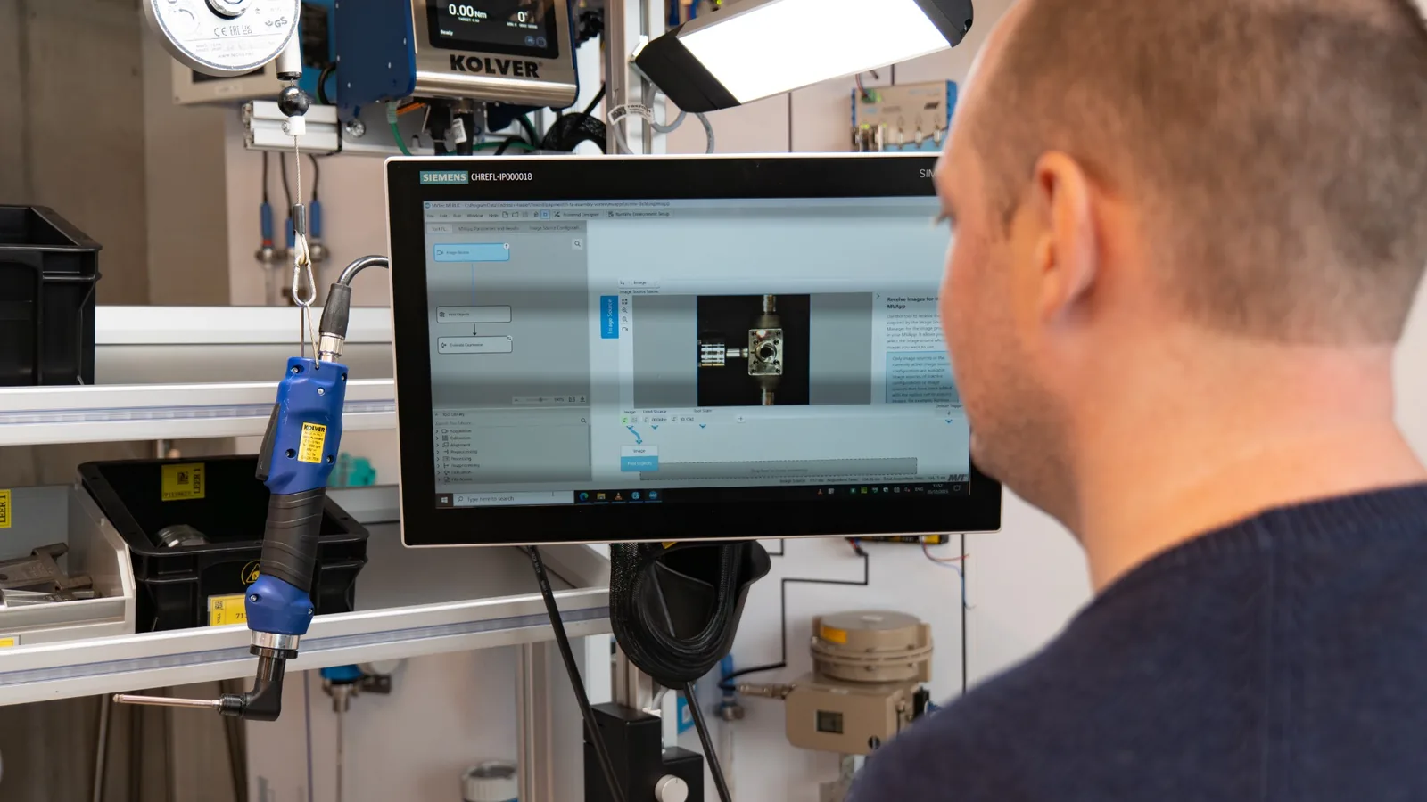 MVTec MERLIC AI machine vision system supporting Endress+Hauser assembly and in-process quality inspection