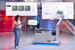 ABB AI Robot Trainer and OmniCore EyeMotion demonstrating AI-powered robotic vision and automated path planning.